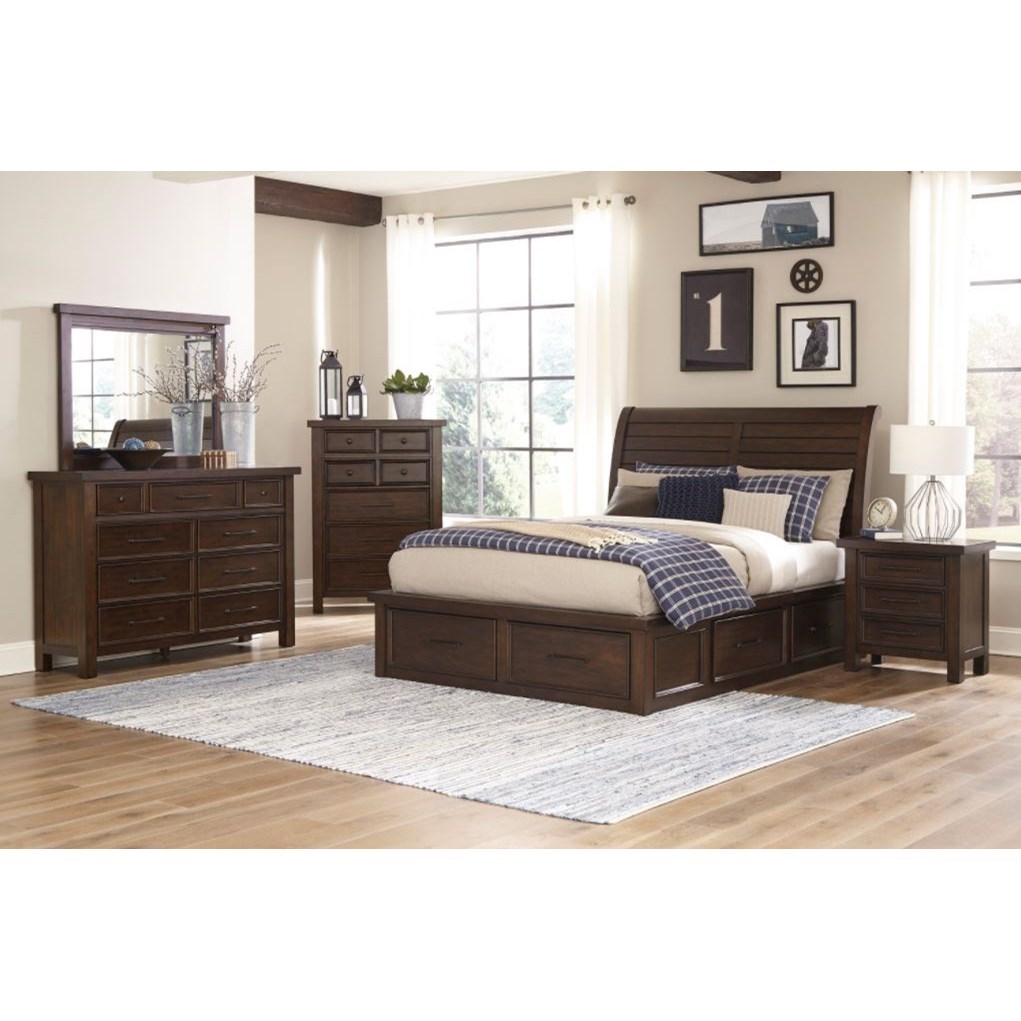 Home Style Logan 5 Piece Queen Bedroom Group Walker's Furniture